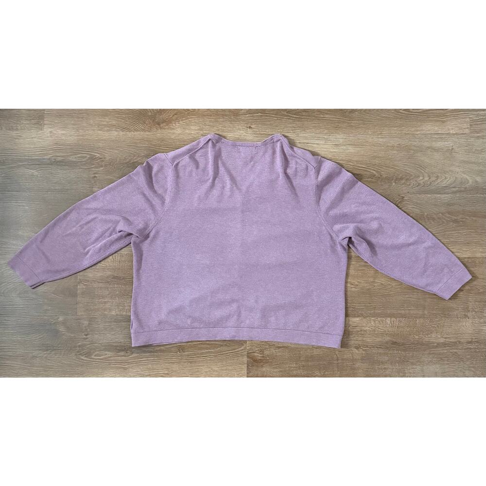 Eddie Bauer Lavender Knit Cardigan & Tank Set Women’s XXL Cotton Blend - Picture 8 of 8